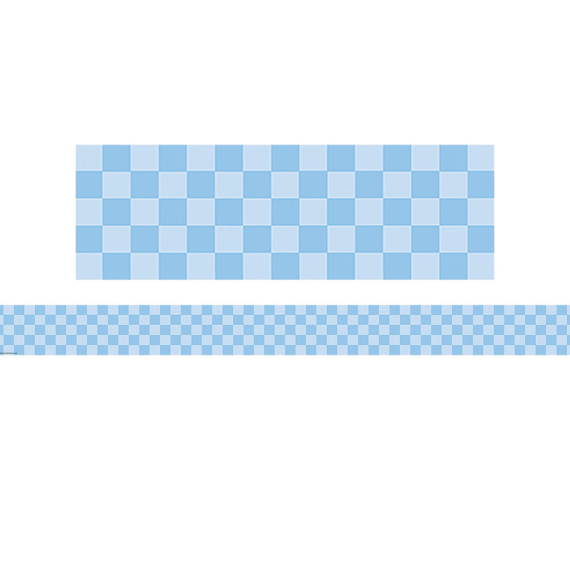 Teacher Created Resources Border Trim, 3" x 2.92', Checkers Scalloped, 12/Pack, 6 Packs/Bundle (TCR9318-6)