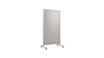 Ghent EZ Glass Mobile Dry-Erase Whiteboard, Aluminum Frame, 75"H x 38"W (EZ1NA7538GY)