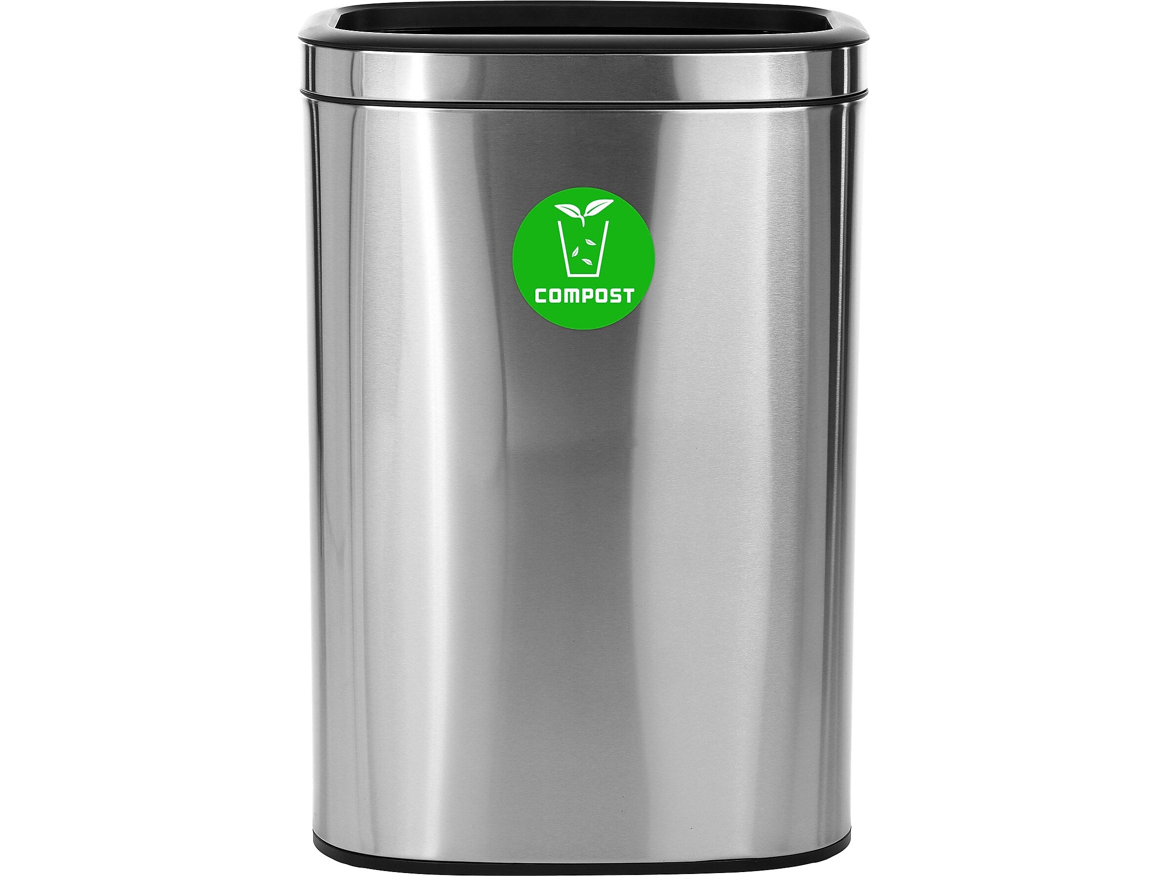 Alpine Industries 10.5 Gallon Indoor Compost Bin, Stainless Steel (470-40L-CO)