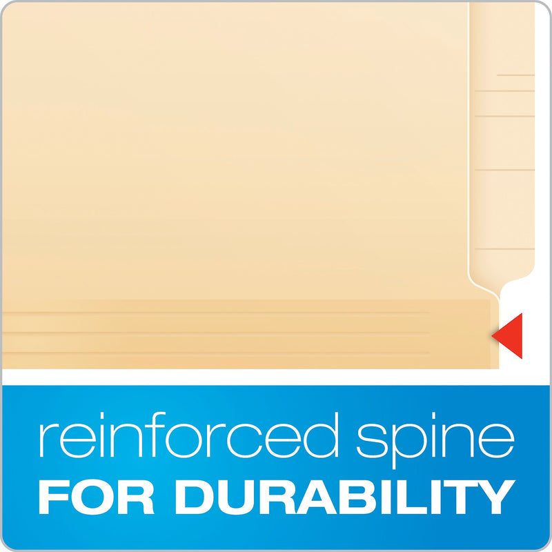 Pendaflex Recycled End Tab File Folder, Straight Cut, Letter Size, Manila, 50/Box(ESS11230)