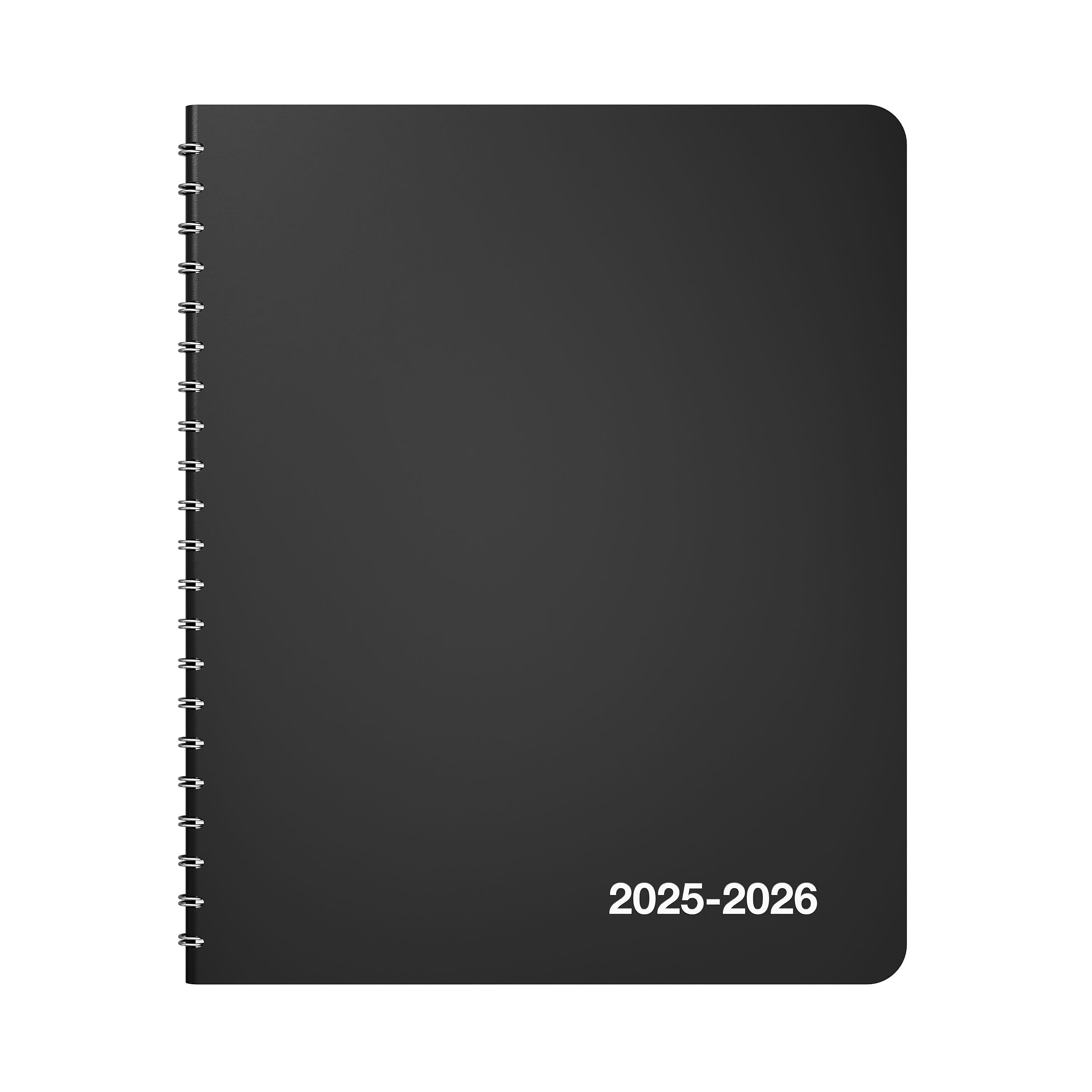 2025-2026 Staples 8" x 11" Academic Weekly & Monthly Planner, Black (ST23572-25)