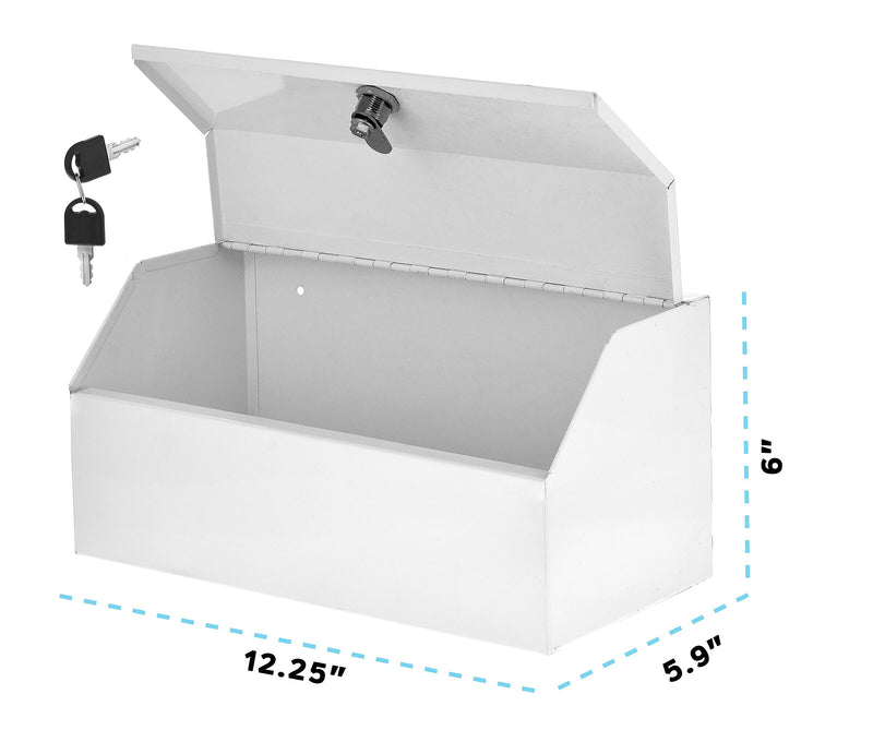 Viva Comfort Steel Secure Surface-Mount Medicine Medical Cabinet, 0.2 cu. ft., White, (ADI999-05-WHI-MK)