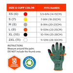Ergodyne ProFlex 7002-ECO Recycled PU Coated Gloves, 15 Gauge, Green, X-Large (10565)