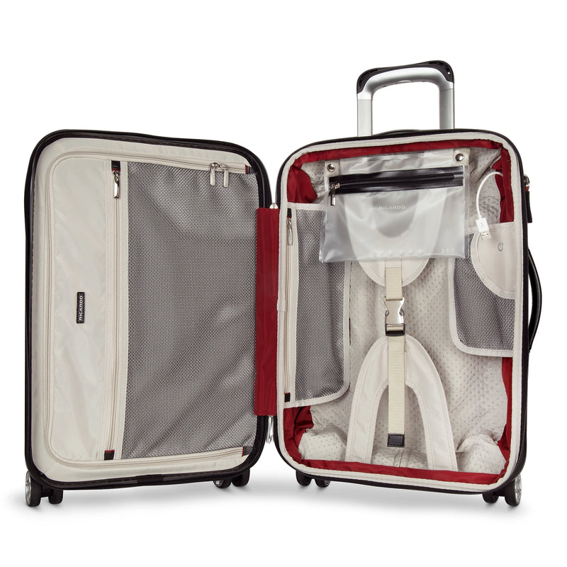 Ricardo Beverly Hills Rodeo Drive 2.0 21" Hardside Carry-On Suitcase, 8-Wheeled Spinner, Black (098-21-BLK-4WB)