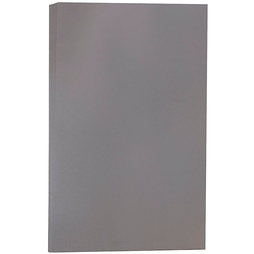 JAM Paper 80 lb. Cardstock Paper, 8.5" x 14", Dark Gray, 50 Sheets/Pack (64429535)