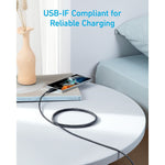 Anker 322 USB-C to USB-C Charging Cable, 6 ft., Black (A81F6H11-1)