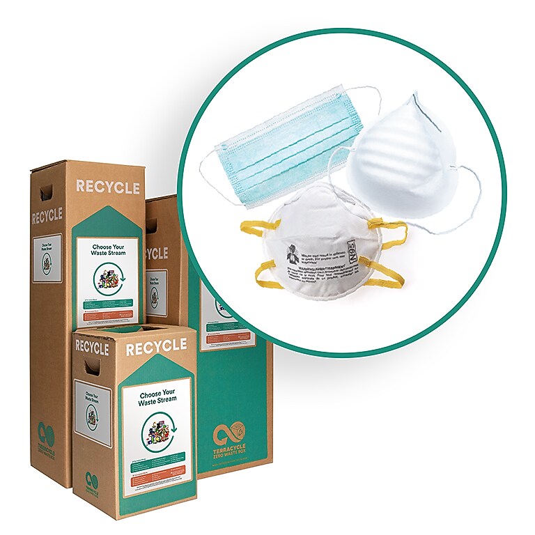 TerraCycle Cardboard Disposable Masks Zero Waste Box, 21 Gallon, Natural Kraft (CS83-M)