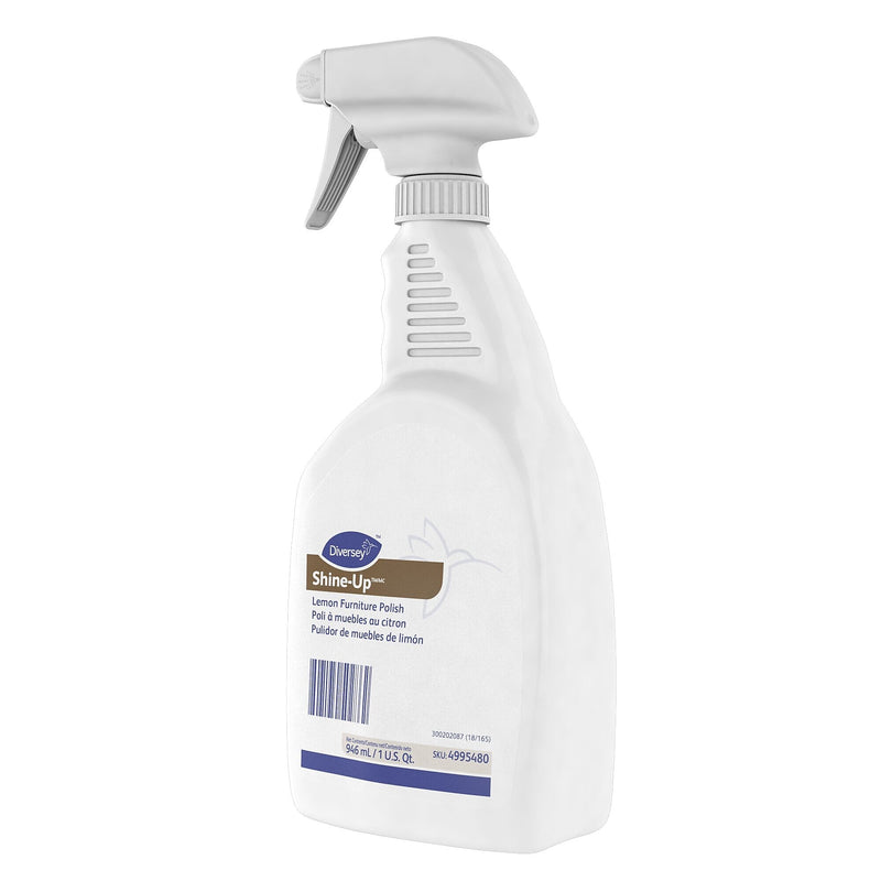 Diversey Shine-Up Furniture Polish, Lemon, 32 fl. oz., 12/Carton (4995480)