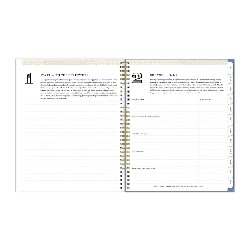 2025-2026 Day Designer for Blue Sky Flutter 8.5" x 11" Academic Year Weekly & Monthly Planner, Plastic Cover (136685-A26)