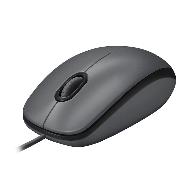 Logitech M100 Ambidextrous Optical USB Mouse, Black (910-001601)