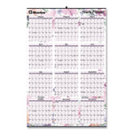 2026 Blueline 36" x 24" Yearly Dry Erase Wall Calendar, Reversible, White/Orange (REDC171920)