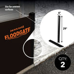 Quick Dam Flood Gate Side Rail Set, 4" (QDFGSIDES)