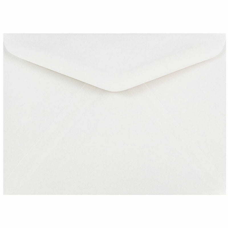 JAM Paper A7 Booklet Envelope 5 1/4" x 7 1/4", White, 100/Pack (4023210d)