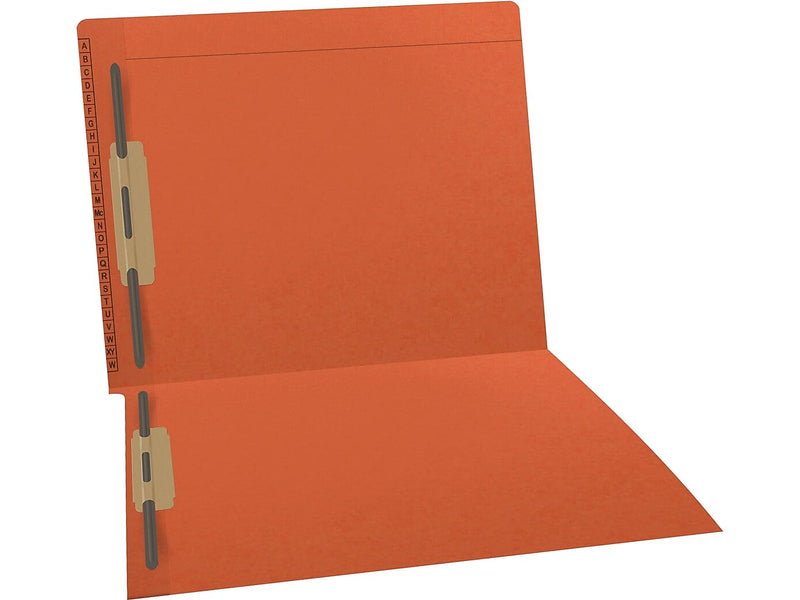 Medical Arts Press Kardex Reinforced End Tab File Folder, Straight Cut, Letter-Size, Orange, 50/Box (F1180-ORG)