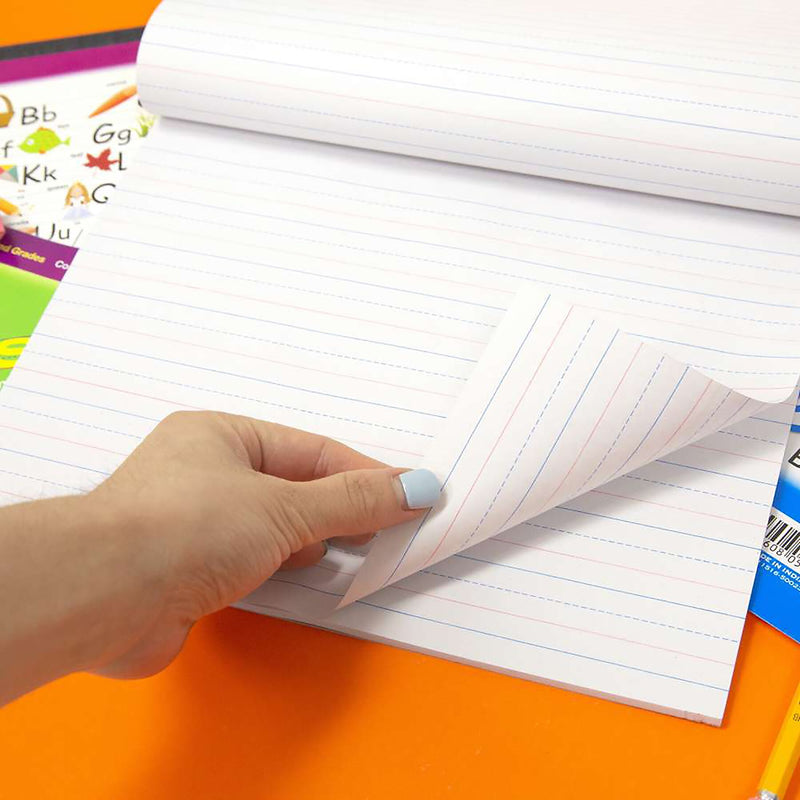 Bazic Handwriting Practice Paper, 10.5" x 8", White, 50 Sheets/Pad, 12 Pads/Bundle (BAZ543-12)