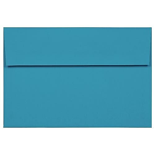 JAM Paper A8 Booklet Envelope 5 1/2" x 8 1/8", Blue, 100/Pack (95435d)