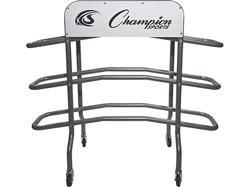 Champion Sports Pro 3-Tier Basketball Rack, Silver/White (CBR15)