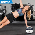 Champion Sports 22 lbs. Leather Medicine Ball, Black/White (CHMP238)