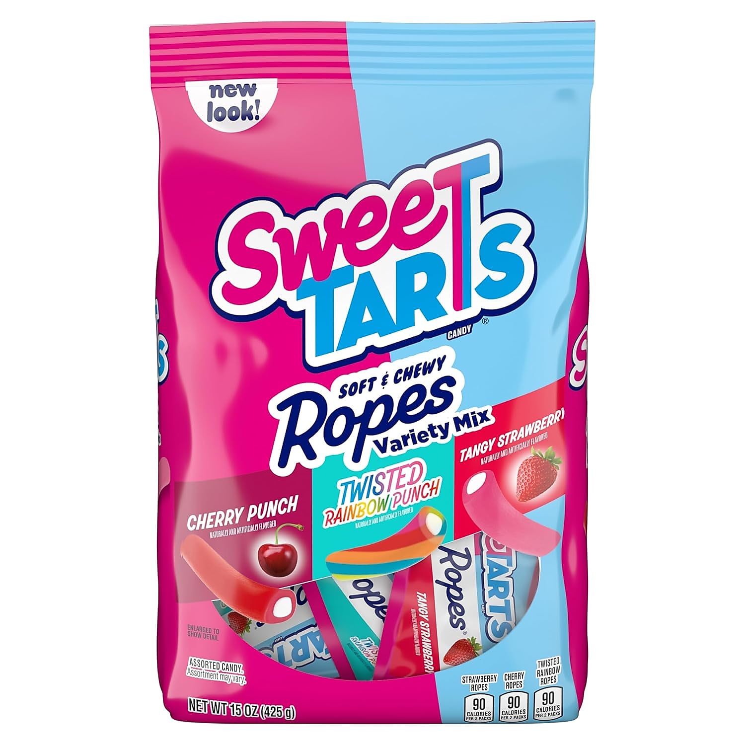 Sweetarts Treat Size Ropes Chewy Candy, Assorted Flavors, 15 oz. (08072)
