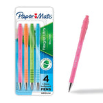 Paper Mate FlexGrip Ultra Retractable Ballpoint Pen, Medium Point, 1.0mm, Black Ink, 4/Pack (2202864)