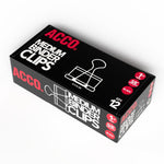 ACCO Medium Binder Clips, 0.63" Capacity, Black, 12 Clips/Pack (A7072050B)