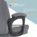 Click365 Classic Ergonomic Bonded Leather Swivel Executive Chair, Gray (CCHR10022D)