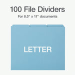 Pendaflex Blank Index File Guide, Letter, Blue, 100/Box (PN203)