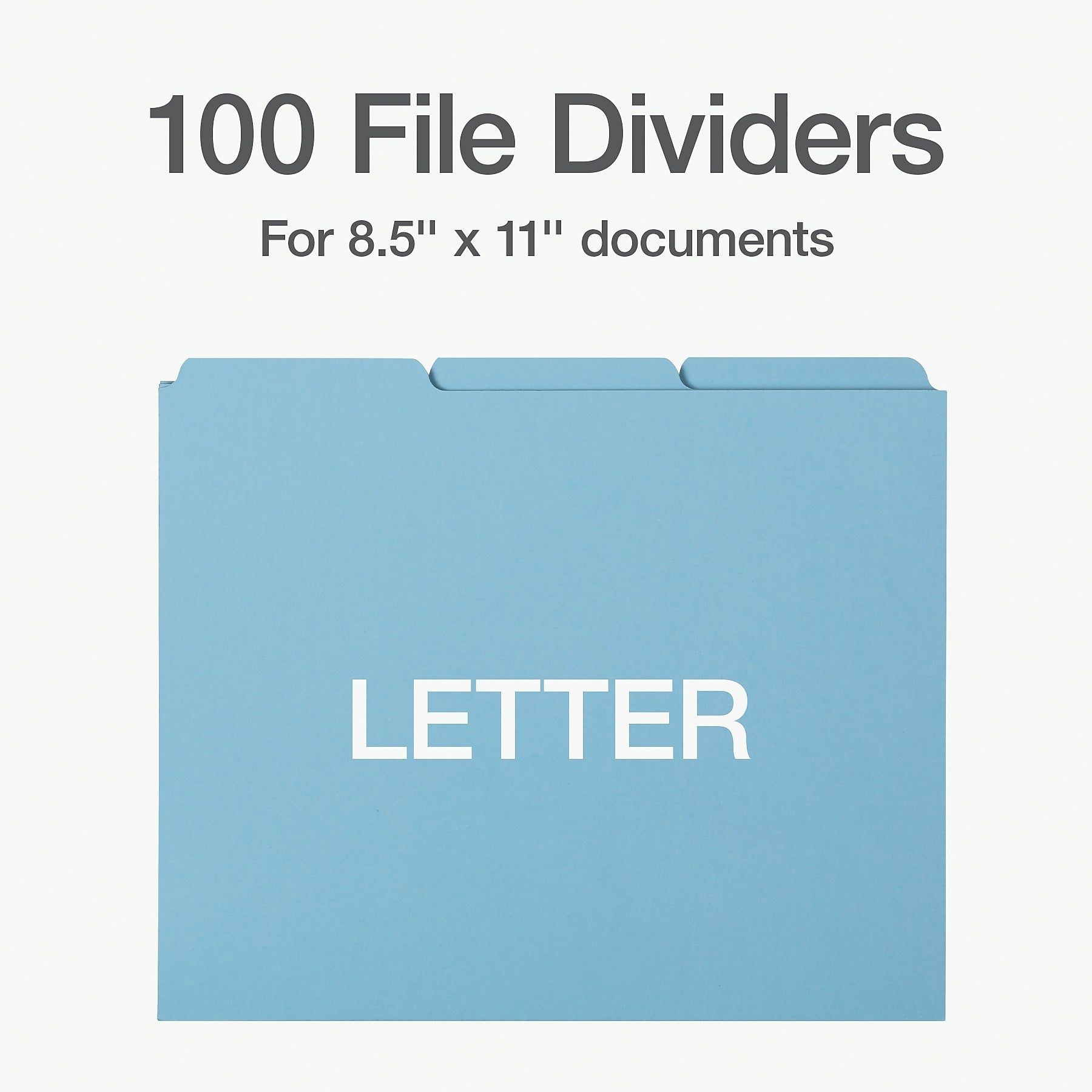 Pendaflex Blank Index File Guide, Letter, Blue, 100/Box (PN203)