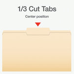 Pendaflex File Folder, 1/3-Cut Tab, Center Position, Legal Size, Manila, 100/Box (753 1/3-2)