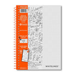Whitelines Journal, 75.75" x 8.25", Dotted Ruled, Gray, 70 Pages, 12/Carton (17006cs)
