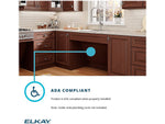 Elkay Lustertone Classic 3-Hole Single-Bowl Drop In Sink, 5.5" x 19" x 18", Stainless Steel, Lustrous Satin (LRAD1918553)