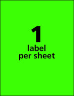 Avery Laser Shipping Labels, 8-1/2" x 11", Neon Green, 100 Labels/Box (5940)