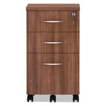 Alera® Valencia Series Mobile Box/Box/File Pedestal, 15.88w x 20.5d x 28.38h, Modern Walnut