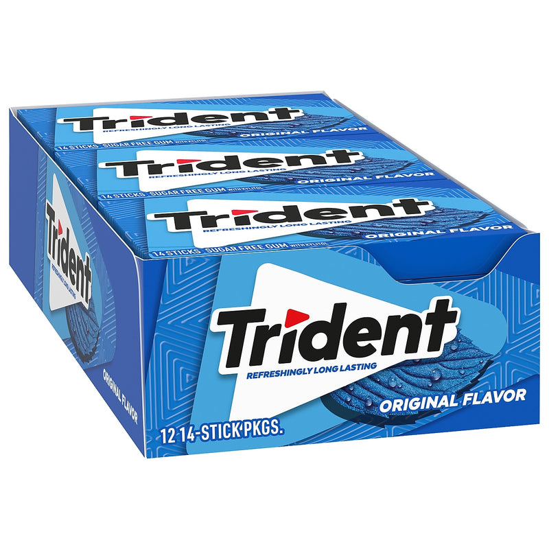 Trident Original Gum, 14 Pieces/Pack, 12/Packs (VAM05020)