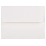JAM Paper A2 Booklet Envelope 4 3/8" x 5 3/4", Bright White Linen, 100/Pack (66670d)