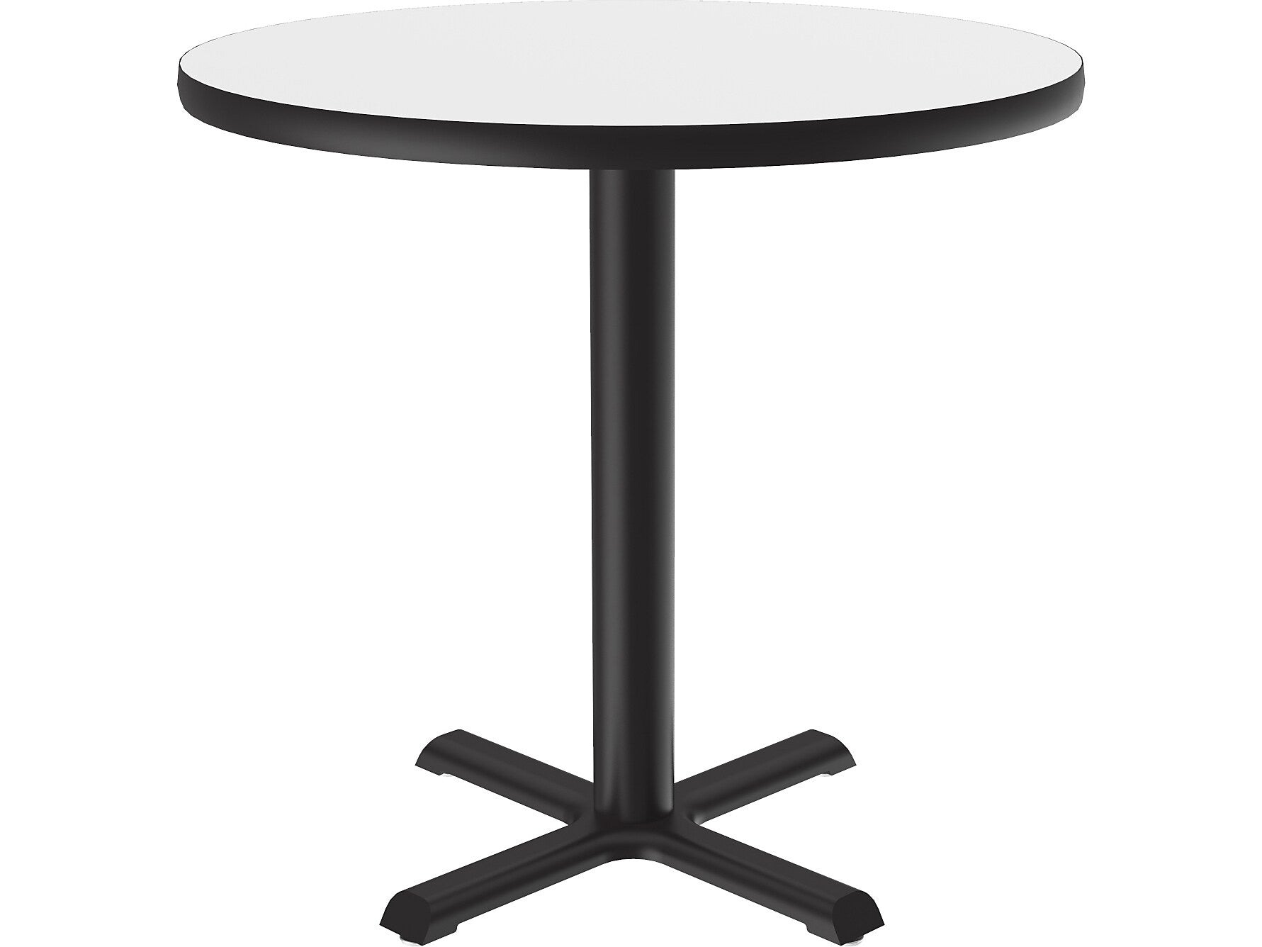 Correll 30" Round Dry-Erase Markerboard Cafe Table, Frosty White/Black (BXT30DER-80)