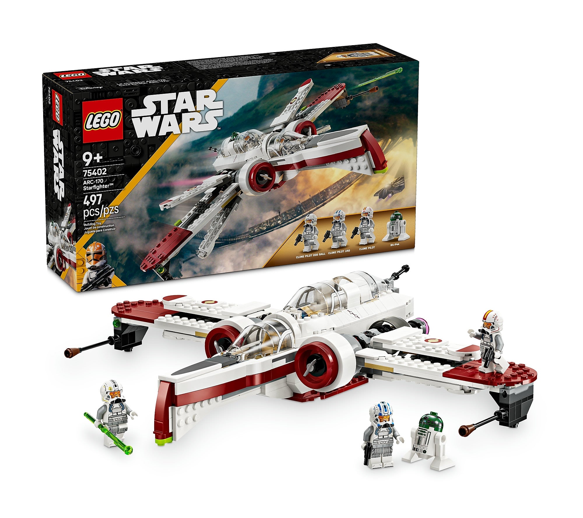 LEGO Star Wars ARC-170 Starfighter, 497 Pieces (75402)