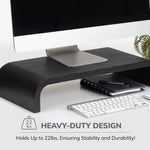 Anji Mountain Mango Wood Monitor Stand, Up to 32" Monitor, Black (MS-CRV-BLK)