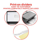 Staples Large Tab Insertable Paper Dividers, Clear, 5-Tabs, 4 Sets (13514/14480)