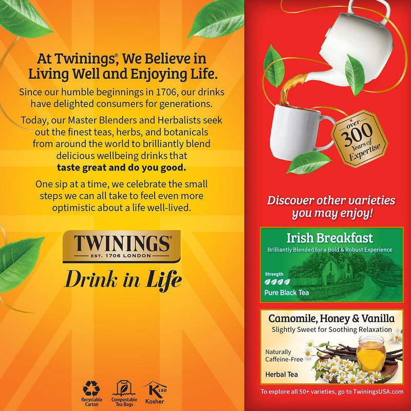 Twinings English Breakfast Tea Bags, 25/Box (TNA51726)