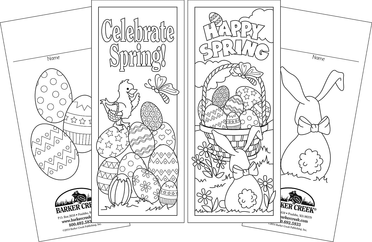 Barker Creek Celebrate Spring Bookmark Set, 60/Pack (LL2196)