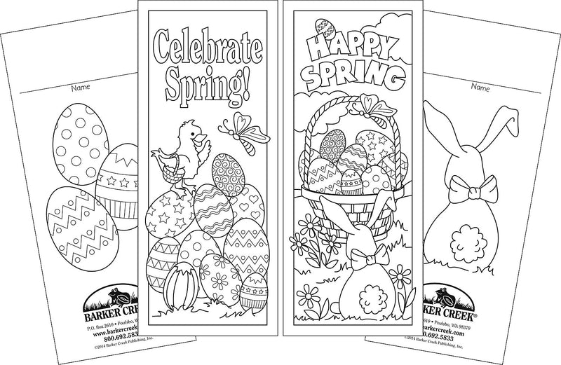 Barker Creek Celebrate Spring Bookmark Set, 60/Pack (LL2196)