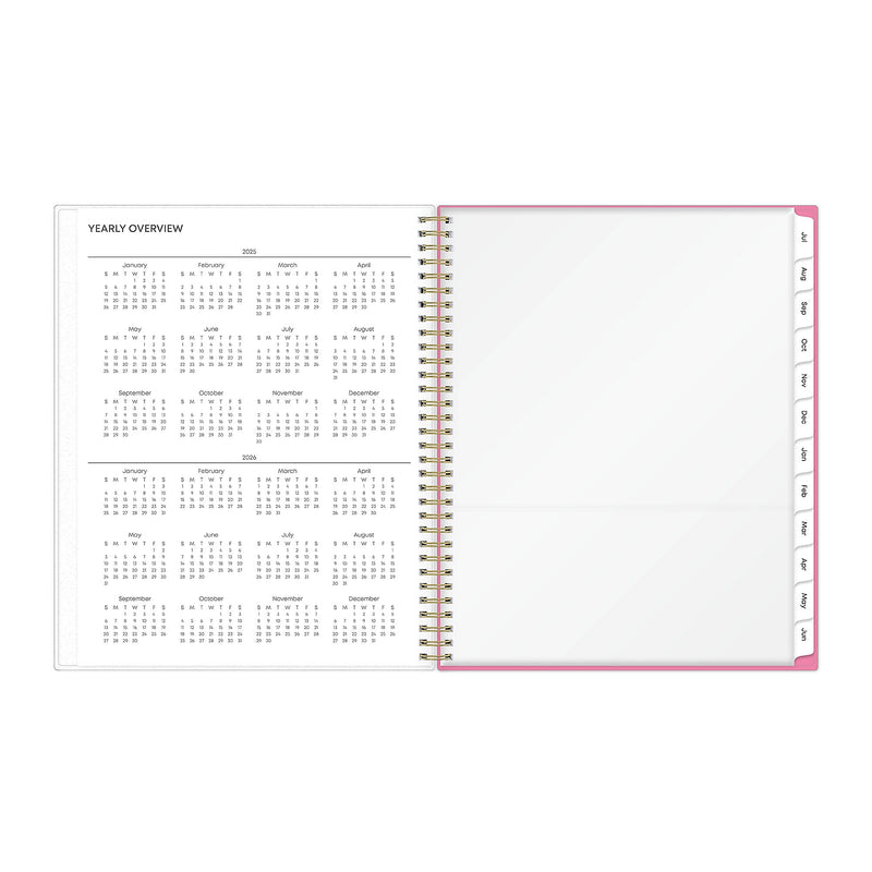 2025-2026 Blue Sky Roosevelt 8.5" x 11" Academic Year Weekly & Monthly Planner, Plastic Cover, Multicolored (128691-A26)