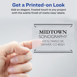 Avery Inkjet Shipping Labels, 8 1/2" x 11", Matte Clear, 25 Labels/Pack (8665)