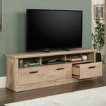 Sauder Aspen Post Credenza TV Stand, Screens up to 70", Prime Oak (433961)