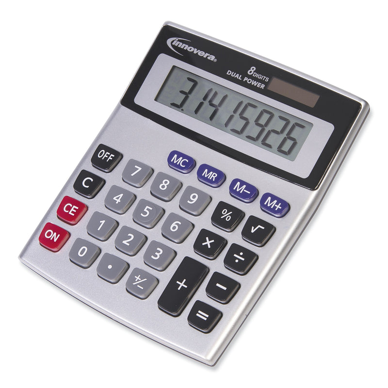 Innovera 15925 Portable Minidesk Calculator, 8-Digit Lcd