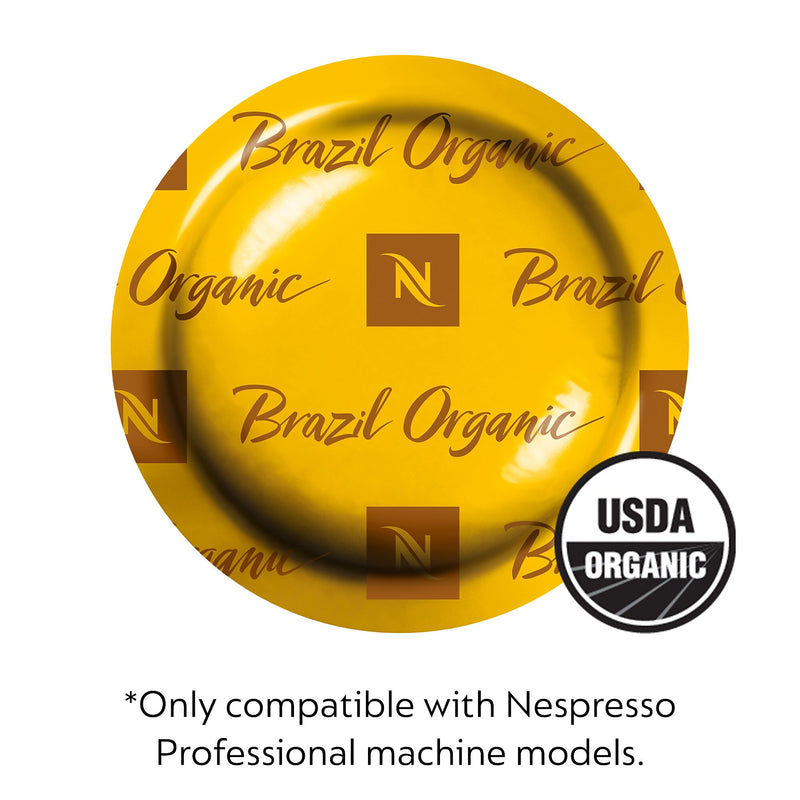 Nespresso Brazil Organic Coffee Nespresso Professional Capsules, Espresso Roast, 50/Box (8907.84)