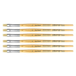 da Vinci JUNIOR BORSTE Tempera Synthetic Student Flat Brush, 6 Brushes/Pack (DVXVA3296-6)