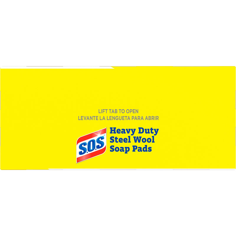S.O.S CloroxPro Heavy Duty Steel Wool Soap Pads, Multicolored, 15 Pads/Pack (88320)
