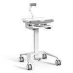 Mount-It! MedHub Mobile Medical Cart Workstation with Tablet Mount and Locking Caster Wheels, White/Grey (MI-16018)